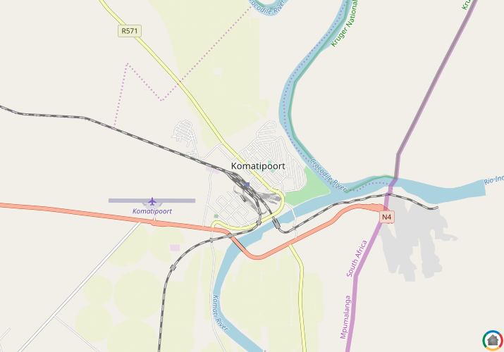 Map location of Komatipoort